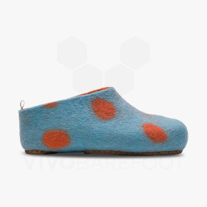 Vivobarefoot MIM Felt Dječje Slipper Svijetlo Tirkizne Narančaste | HR433VJ