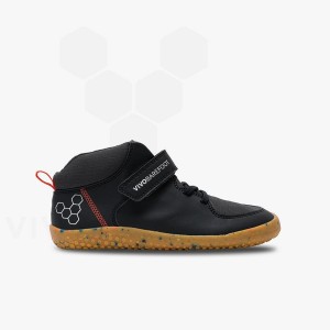 Vivobarefoot Primus Ludo Hi Juniors Dječje Cipele Obsidijanske | HR412QC