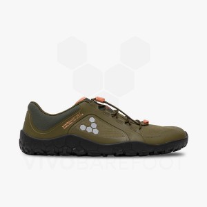 Vivobarefoot Primus Trail III All Weather FG Muške Planinarske Cipele Tamno Maslinasto Zelene | HR004IR