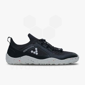 Vivobarefoot Primus Trail Knit FG Muške Planinarske Cipele Obsidijanske Bijele | HR007FU