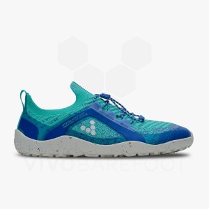 Vivobarefoot Primus Trail Knit FG Ženske Planinarske Cipele Plave Zelene | HR182MM